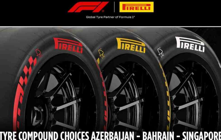 F1: A seleção de compostos de pneus para Baku, Sepang e Singapura